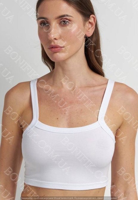 Женский белый топ на широких бретелях "Basic New" (арт. LTPK 700/15/01) Кривой Рог - изображение 1