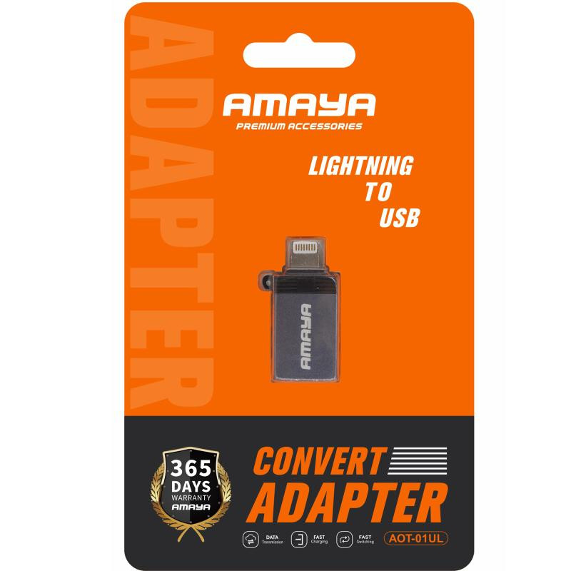 Переходник Amaya 01UL Lightning Male to USB Female USB3.0 Херсон - зображення 2