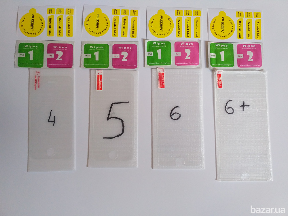 Стекло закаленное на iphone 4.5.6.6+ защита экрана Борисполь - изображение 2