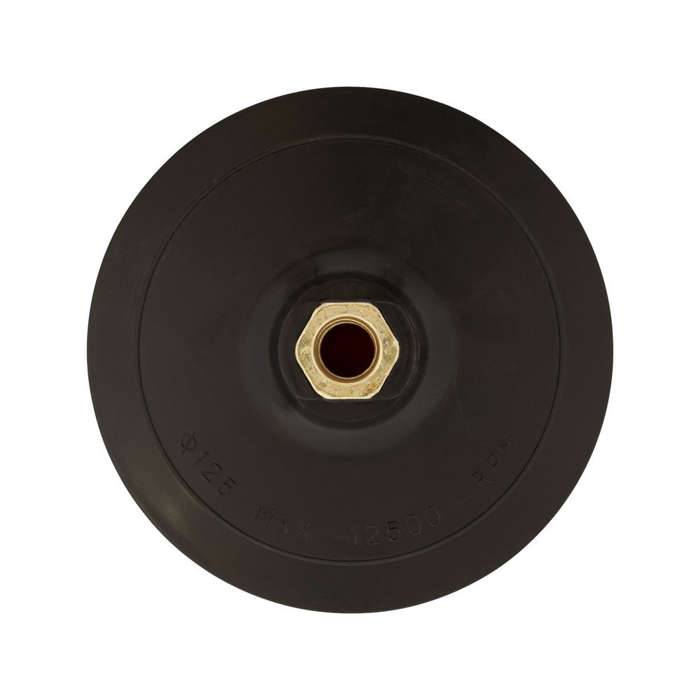 Платформа для круга шлифовального MASTERTOOL с липучкой Velcro Ø 125 мм 10 мм М14 со стержнем 08-600 Харьков - изображение 3