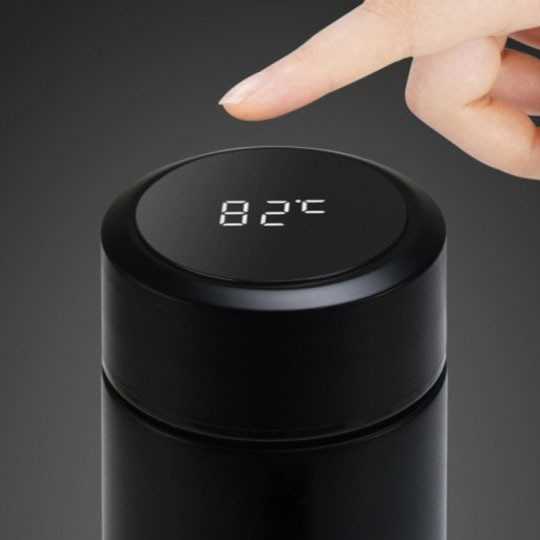 Термос UNIQUE 500 мл с датчиком температуры, Термос с дисплеем. Цвет: черный синiй червоний Львов - изображение 2