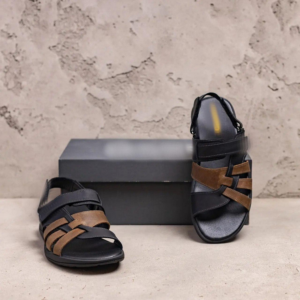 Мужские кожаные сандалии  Brown Київ - зображення 10