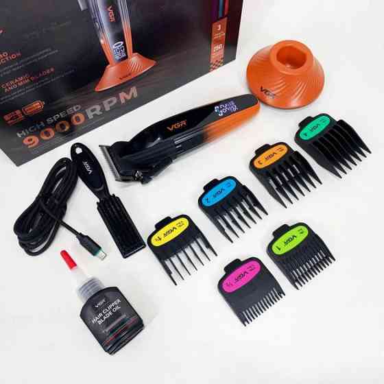 Машинка для стрижки аккумуляторная VGR V-889C оранжевая Киев