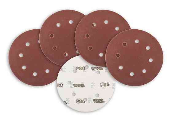 Круг шлифовальный на липучке MASTERTOOL 180 мм/8 отв P80 набор 5 шт 08-1808-H Харьков