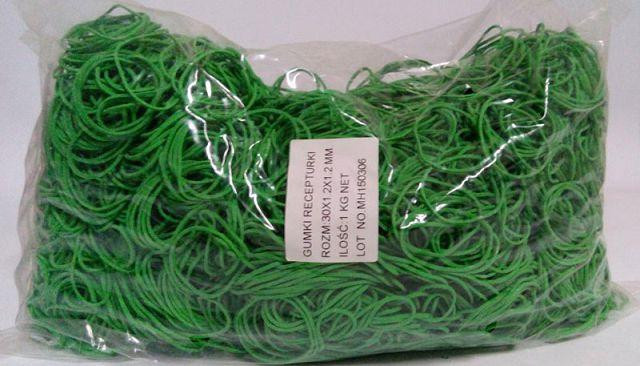 Резинка для упаковки зелени (зеленая) (30*1,5*1,5)  "Plast", 1 кг/пач Харьков - изображение 1