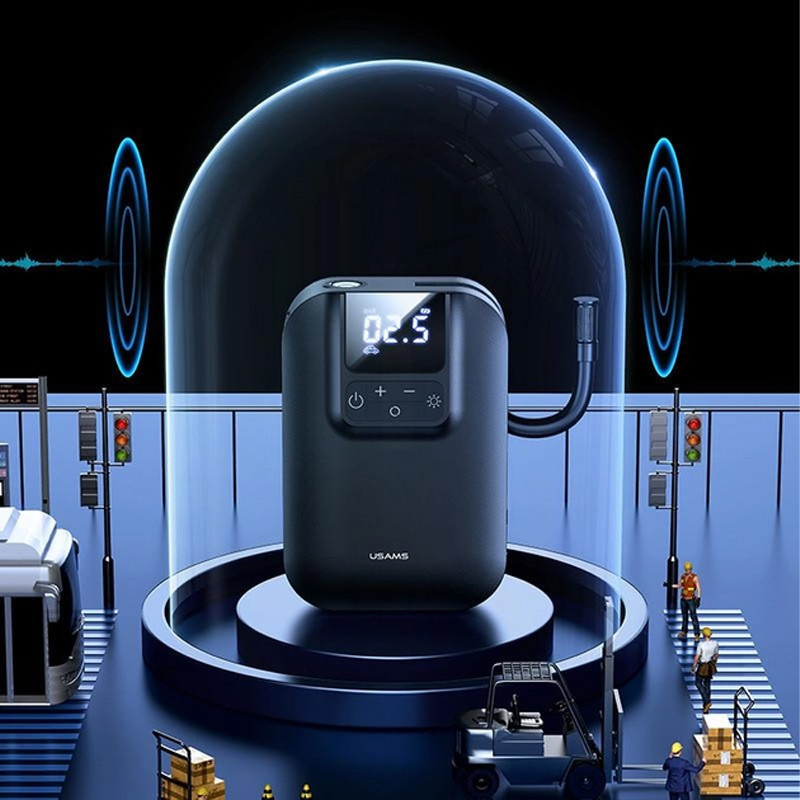 Портативный насос Usams US-ZB215 Mini Car Air Pump Херсон - зображення 5