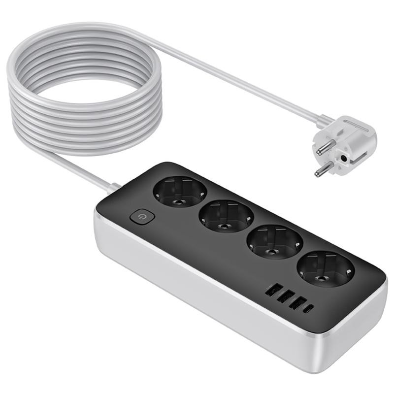 Удлинитель Hoco AC21 Sunlight 4-bit (1C/3A/4xSocket) (3m) Херсон - изображение 2