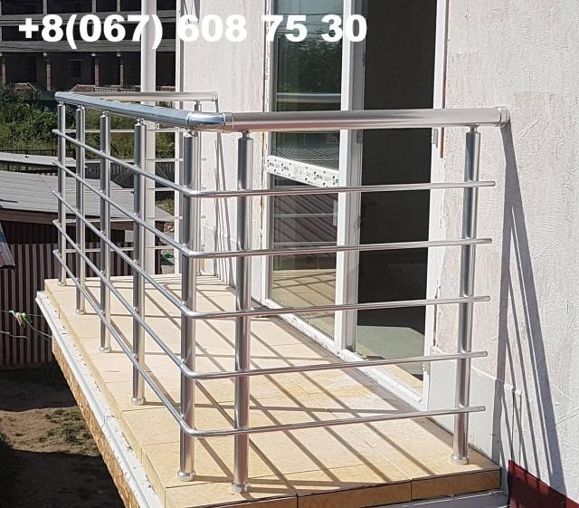 Комплектующие для изготовления алюминиевых перил, накладной поручень Одеса - зображення 6