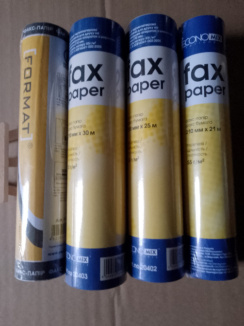 факсовая бумага 210 мм разная 86 рулонов Київ - зображення 1