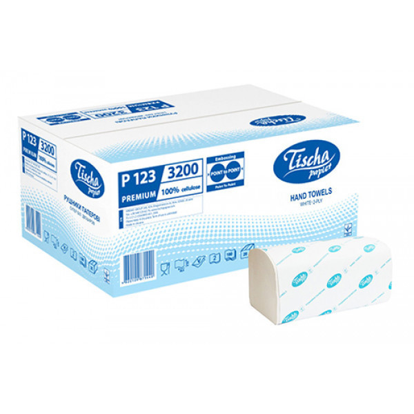 Бумажные полотенца целлюлоза белая(20 пач *160 л) Р123 Київ - зображення 1