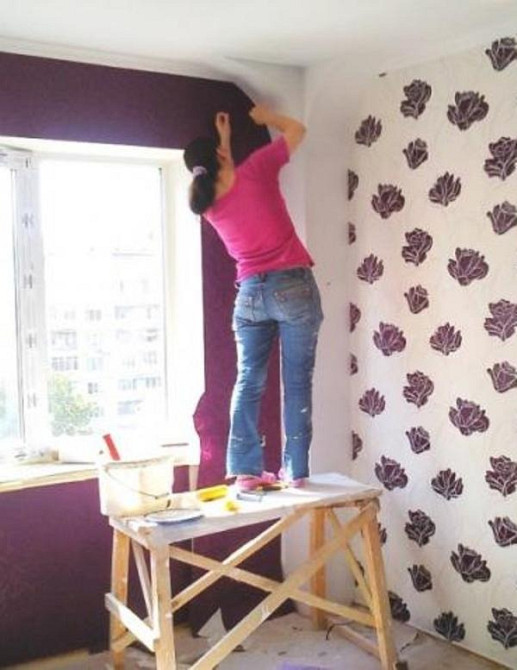 Поклейка шпалер Малярські роботи у Києві Київ - зображення 1