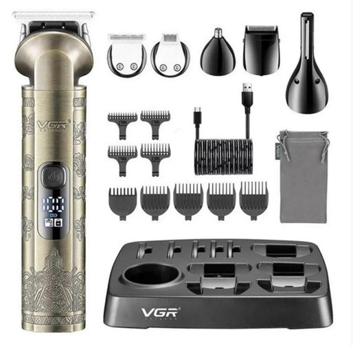 Машинка для стрижки 6 в 1 VGR V-109 5 Вт золотистая Киев - изображение 1