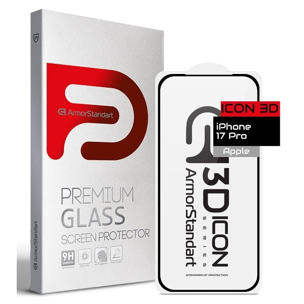 Захисне скло ArmorStandart Icon 3D для iPhone 17 Pro Black (ARM86411) (Код товару:41729) Харків - зображення 1