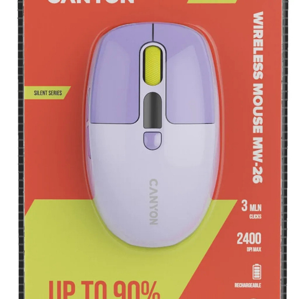 Мышь компьютерная безпроводная Canyon MW-26 Violet CNS-CMSW26V фиолетовая Киев - изображение 10