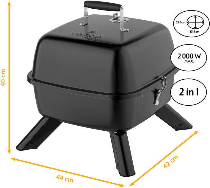 Гриль First FA-5350-2 2000 Вт черный Киев - изображение 2