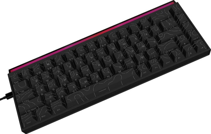Клавиатура компьютерная проводная Ajazz NK68 Red switches Side Contour Black NK68-R-S-B черная Киев - изображение 2