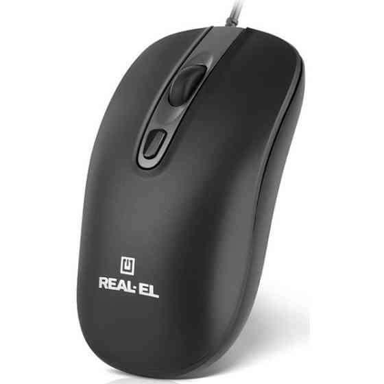 Мишка REAL-EL RM-222 USB Black (EL123200040) Харків