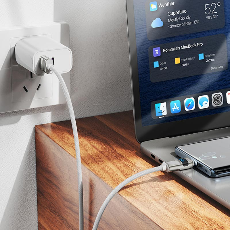 Дата кабель Hoco U137 Line with display USB to Type-C 5A/66W (1.2m) Херсон - зображення 4