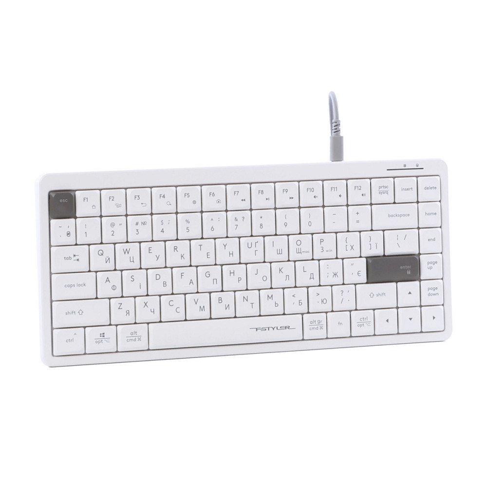 Клавиатура компьютерная проводная A4Tech Fstyler FX53(White) белая Київ - зображення 2