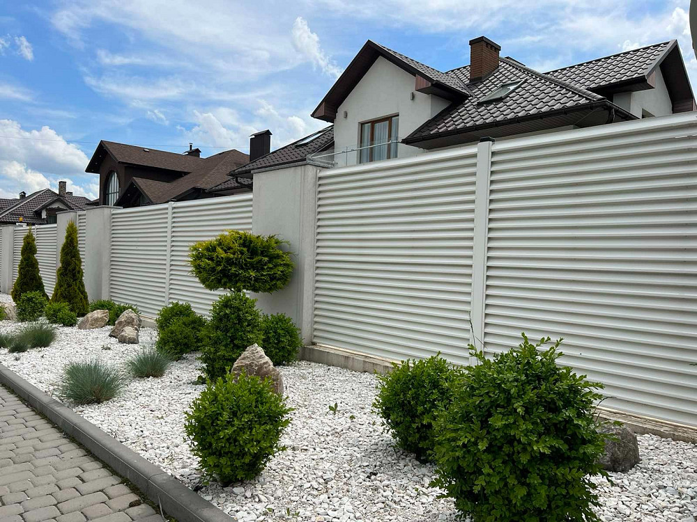 Сучасний металевий паркан - огорожа Жалюзі від виробника Черновцы - изображение 12