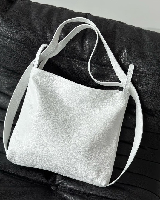 Велика сумка шкіряна жіноча , мішок трансформер натуральна шкіра біла Італія TS308 Киев - изображение 1