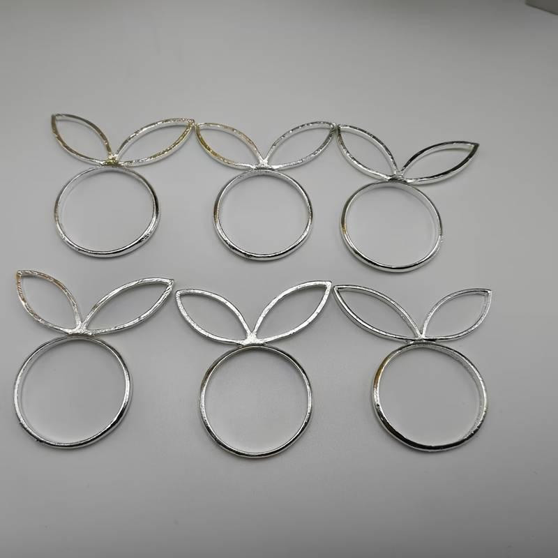 Крупные кольца для салфеток Leeseph с ушками серебряные, набор 6 шт. Одеса - зображення 3