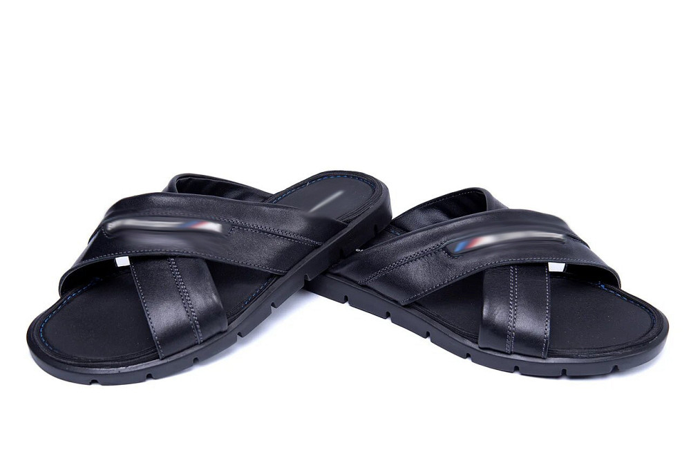 Мужские кожаные  летние шлепанцы-сланцы Київ - зображення 5