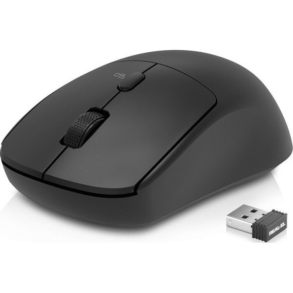 Мишка REAL-EL RM-317 Wireless Black (EL123200052) Харків - зображення 2