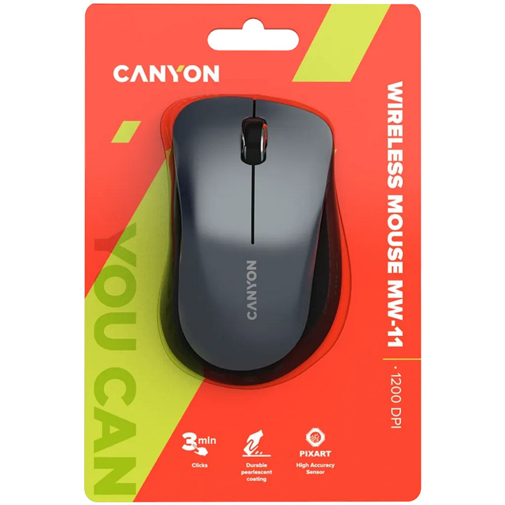 Мышь компьютерная безпроводная Canyon CNE-CMSW11B Black черная Київ - зображення 6
