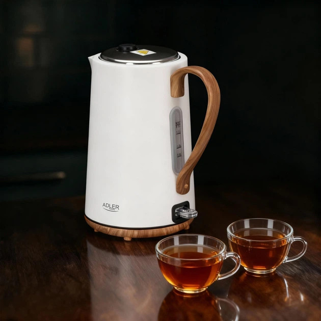 Электрочайник Adler AD 1352 1.7 л белый Київ - зображення 1