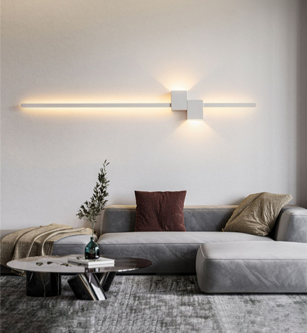 Бра настінна LED WM23/1000-wh-k Білий 6х15х100 см. Київ - зображення 1