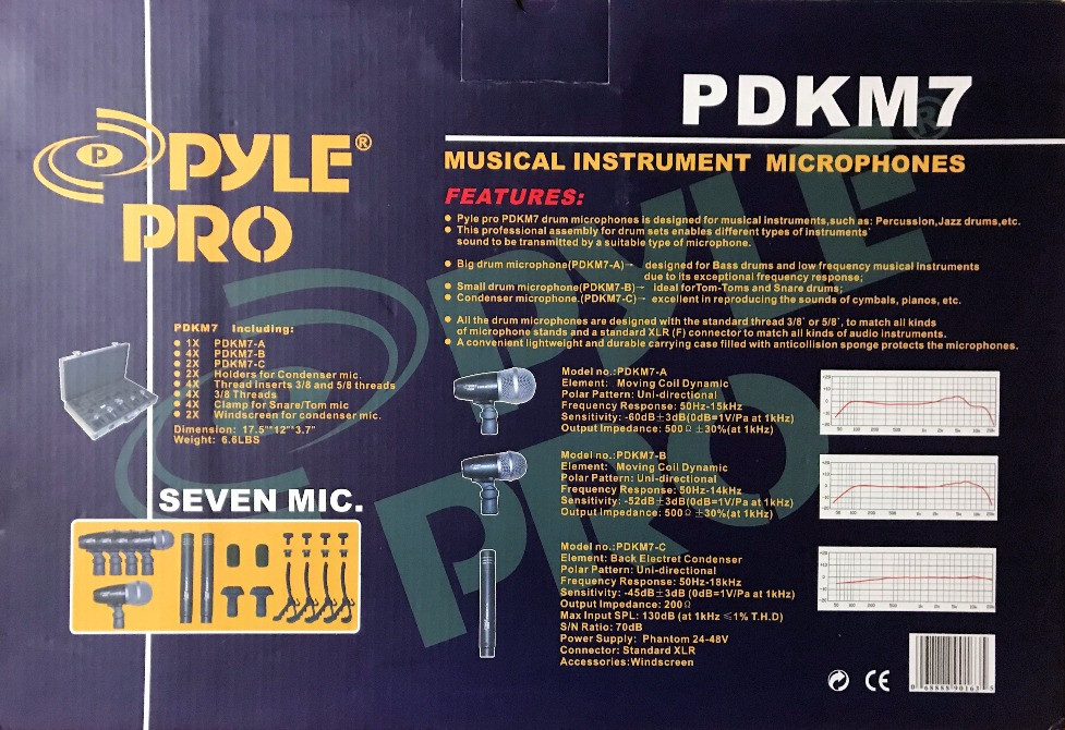 Барабанные микрофоны PYLE PRO PDKM7. 7 микрофонов. (Производство США). Харьков - изображение 9