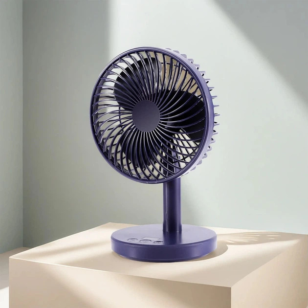 Вентилятор настольный Jile Desktop small fan 01 Dark Blue 7 Вт темно-синий Київ - зображення 3