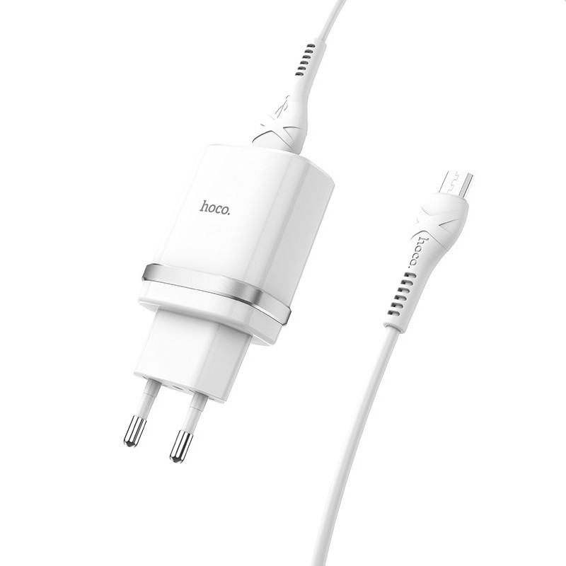СЗУ Hoco C12Q Smart QC3.0 3A (1USB-A) + кабель USB to MicroUSB Херсон - зображення 1