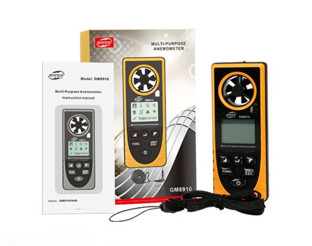 Многофункциональный анемометр-метеостанция 0,7-30м/с, -20-60°C BENETECH GM8910 Харків - зображення 6