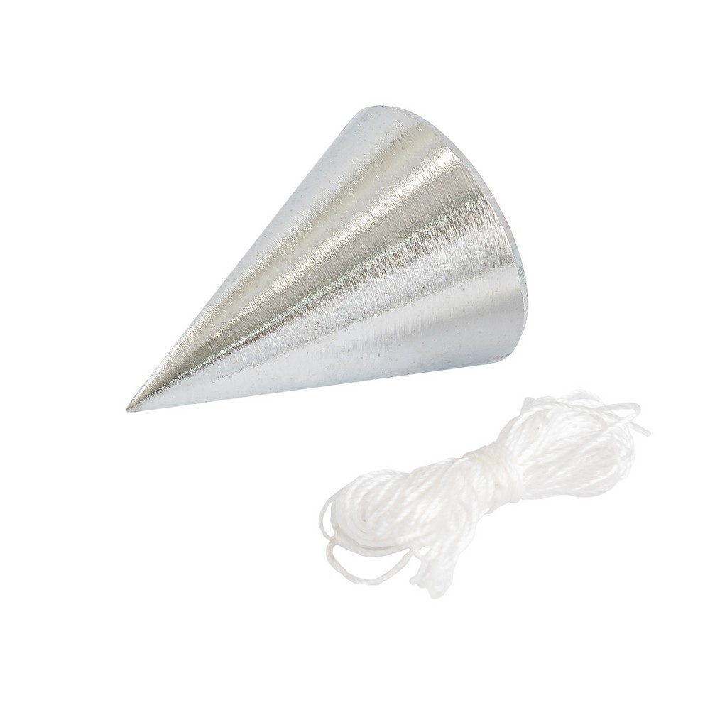 Отвес строительный MASTERTOOL металлический конусный 300 г шнур L 5 м 30-0602 Харьков - изображение 1