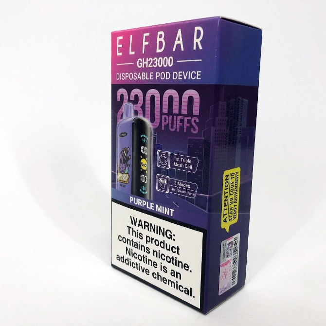 POD система ELF BAR 23000 тяг 5%, Пурпурна Мята Ивано-Франковск - изображение 4