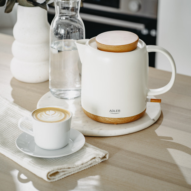 Электрочайник Adler AD 1304 1 л белый Київ - зображення 2