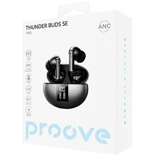 Bluetooth-гарнітура Proove Thunder Buds SE TWS with ANC Gray (TWTBSE010003) (Код товару:39512) Харьков - изображение 3