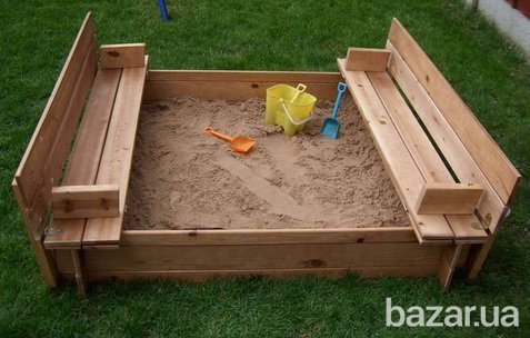 Детская песочница из дерева. Песочница - трансформер. Вишневе - зображення 7