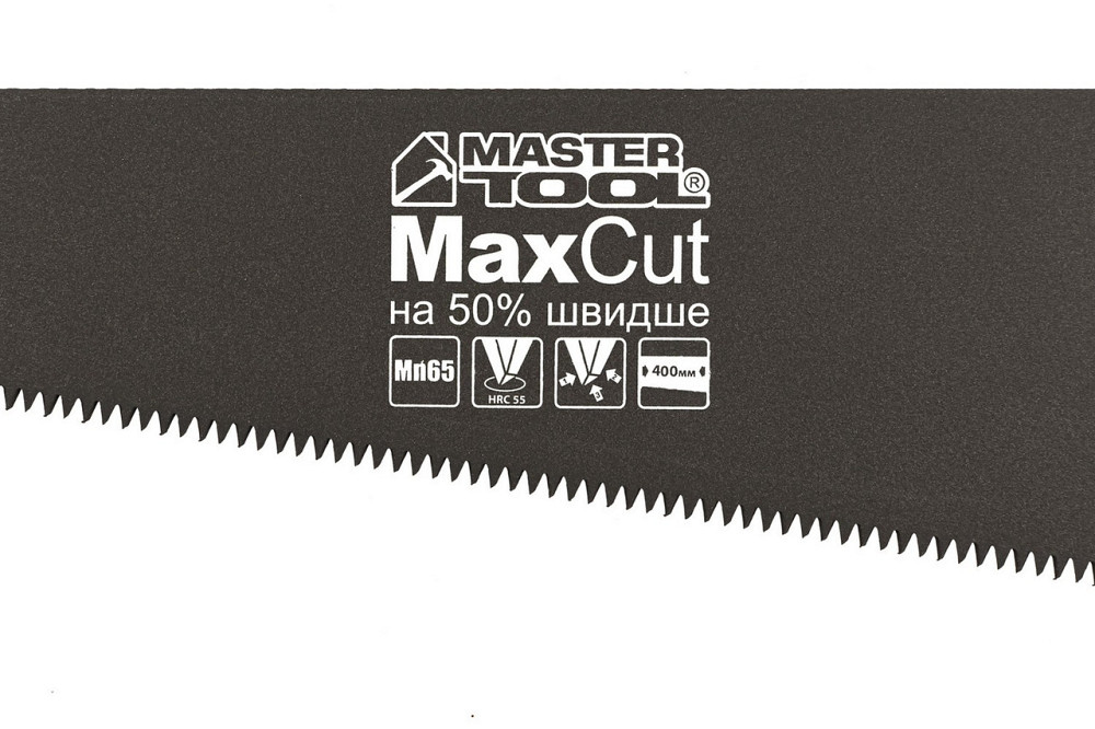 Ножовка столярная MASTERTOOL 7TPI MAX CUT тефлоновое покрытие 400 мм закаленный зуб 3-D заточка 14-2 Харьков - изображение 2