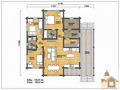 Дерев'яний зруб під ключ ціна недорого – замовити зруб від Закарпат Зруб-Буд прямо зараз Одеса - зображення 1