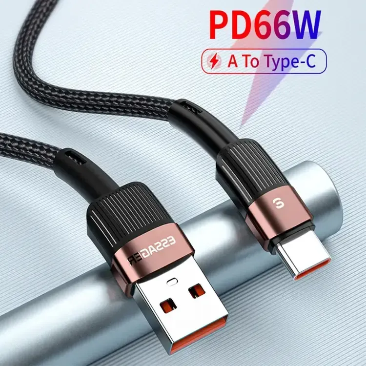 Зарядний кабель Fast Charge ESSAGER 6A Type-C 1 метр Мукачево - изображение 2