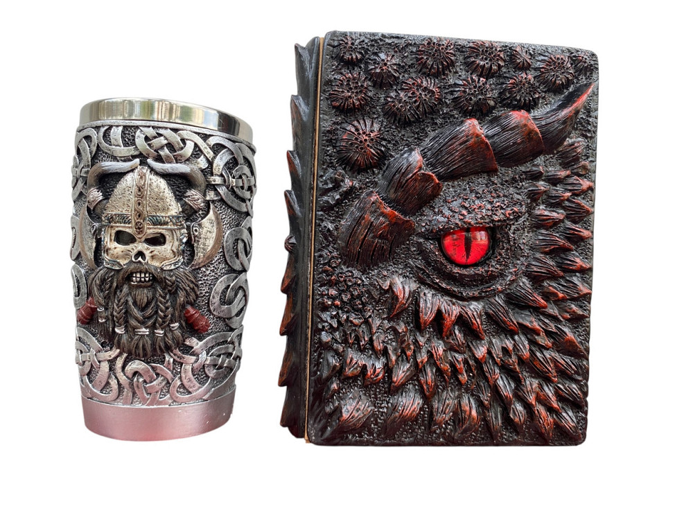 Подарочный набор Стакан 3 Викинг Рыцарь и Блокнот 3 «Око Пламинного Дракона» Київ - зображення 1