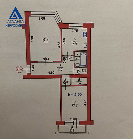 продажа 2-к квартира Луцк, 47000 $ Луцк - изображение 2