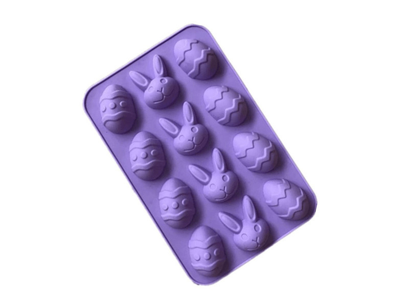 Форма силіконова для випічки Зайчик 6953 21.5х12.2 см фіолетова Київ - зображення 1