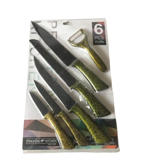 Набір ножів Frico FRU-909-Green 6 предметів зелений Київ - зображення 1