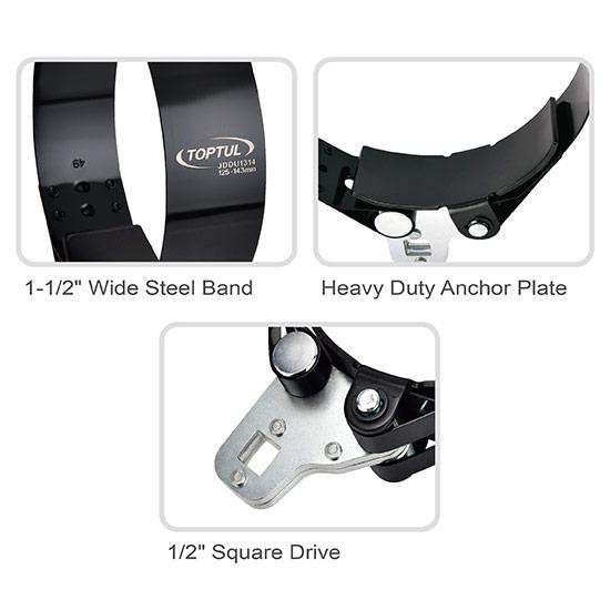 Съемник масляного фильтра 96-115мм Heavy Duty TOPTUL JDDU1012 Харків - зображення 2