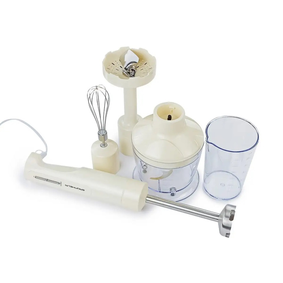 Блендер погружной Grunhelm EBS-819BEP 800 Вт белый Київ - зображення 2