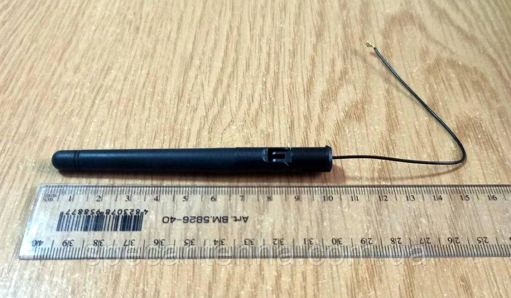 Антенна Wi-Fi штыревая WF-001 с UFL-разъемом и кабелем для монтажа на плату Дніпро - зображення 4